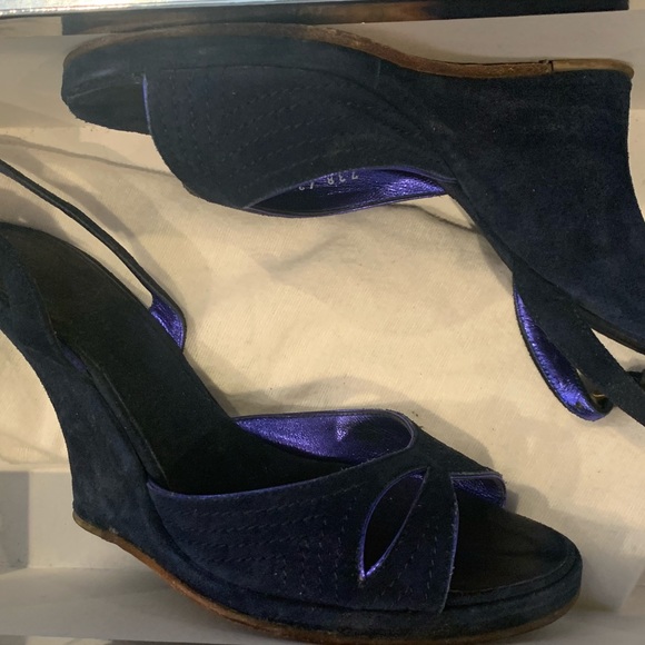 Sigerson Morrison Shoes - Sigerson Morrison New York sz 36 navy wedges love